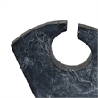 Tabletop Decor - Circular Cutout - Marble Accent Gray Resin - 16 Inch