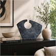 Tabletop Decor - Circular Cutout - Marble Accent Gray Resin - 16 Inch