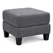 Mysi Storage Ottoman- Dark Gray Wide Wale Corduroy Upholstery- 31 Inch