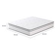 Mysa King Size Euro Top Mattress- Pocket Coil Springs- 12 Inch White