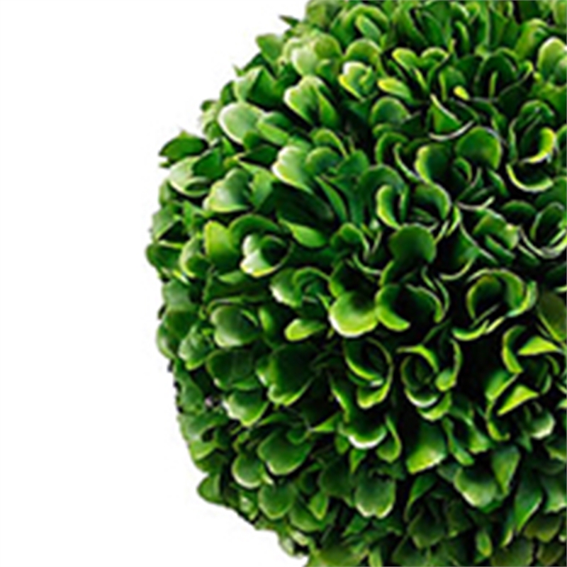 Naomi Artificial Boxwood Topiary Tree- Dual-Sphere Design- Lifelike 22 Inch