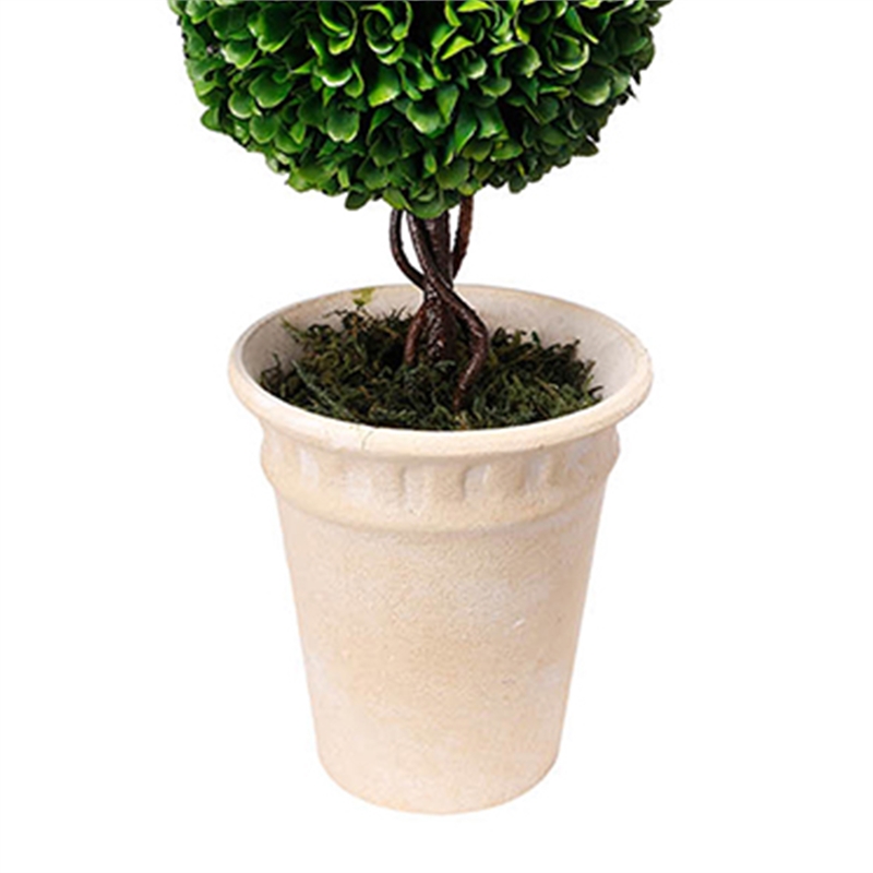 Naomi Artificial Boxwood Topiary Tree- Dual-Sphere Design- Lifelike 22 Inch