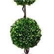 Naomi Artificial Boxwood Topiary Tree- Dual-Sphere Design- Lifelike 22 Inch