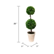 Naomi Artificial Boxwood Topiary Tree- Dual-Sphere Design- Lifelike 22 Inch