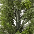 Cedar Pine Topiary Tree- Set of 2- Black Pot- Lifelike Poly Silk 60 Inch