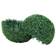 Zain Artificial Boxwood Topiary Balls- Set of 2- Lifelike Poly Silk 15 Inch