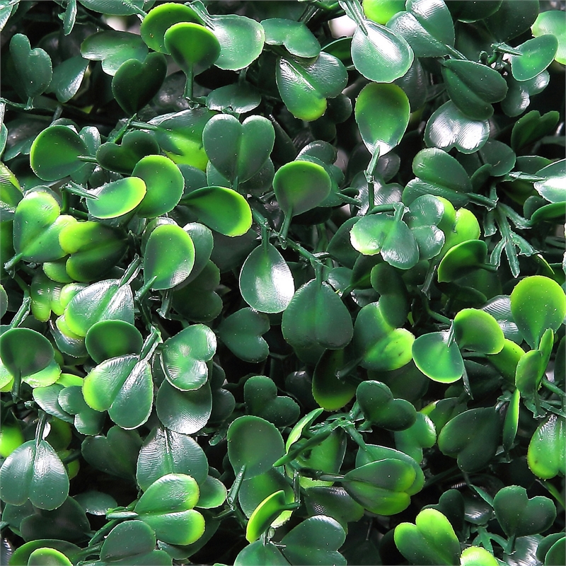 Zain Artificial Boxwood Topiary Balls- Set of 2- Lifelike Poly Silk 15 Inch