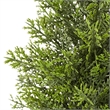 Arya Cedar Topiary Tree- Set of 2- Black Pot- Lifelike Poly Silk 48 Inch