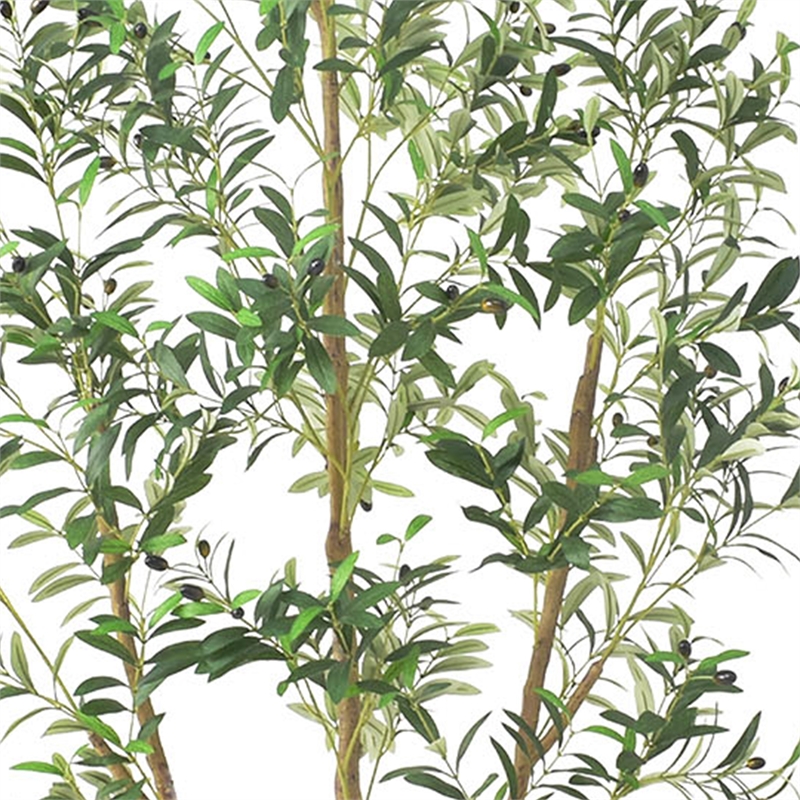 Artificial Olive Tree w Rubber Silk Leaves- Lifelike Poly Silk 84 Inch