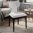 Mopa Side Chair Set of 2- Gray Chenille- Black Wood Frame- Low Back