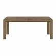 Rell Dining Table w Leaf- Knotty Oak Veneer Top- Antique Brown 64-82 Inch