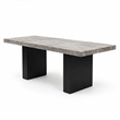 Mali Dining Bench- Cushioned Seat - Dove Gray Fabric- Dark Brown 40 Inch
