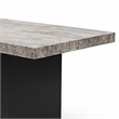 Mali Dining Bench- Cushioned Seat - Dove Gray Fabric- Dark Brown 40 Inch