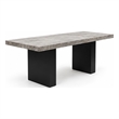Mali Dining Bench- Cushioned Seat - Dove Gray Fabric- Dark Brown 40 Inch