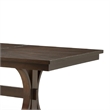 Mali Dining Table w Butterfly Leaf- Trestle Base- Dark Brown 64-82 Inch
