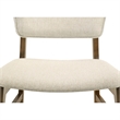 Stan Dining Chair Set of 2- Noble Platinum Beige Fabric- Walnut Brown