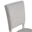 Sesa 4pc Dining Chair Set- Gray Upholstered Seat and Back- White Wood