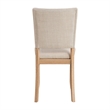 Sesa 4pc Dining Chair Set- Gray Upholstered Seat and Back- Natural Brown