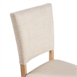 Sesa 4pc Dining Chair Set- Gray Upholstered Seat and Back- Natural Brown