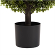 Yana Boxwood Topiary Tree with Pot- Set of 2- Green Poly Silk 22 Inch