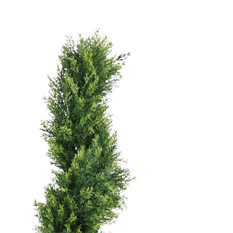 Syna Spiral Cedar Tree- Set of 2- Two-Tone Green Poly Silk 71 Inch