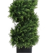 Syna Spiral Cedar Tree- Set of 2- Two-Tone Green Poly Silk 71 Inch