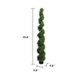 Syna Spiral Cedar Tree- Set of 2- Two-Tone Green Poly Silk 71 Inch
