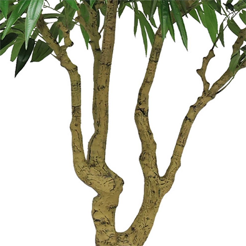 Aisha Artificial Willow Tree with ThermoPoly Silk Foliage- Green 83 Inch