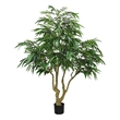 Aisha Artificial Willow Tree with ThermoPoly Silk Foliage- Green 83 Inch