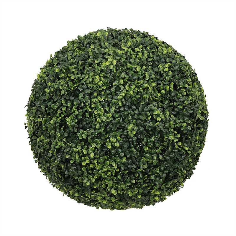 Sophie Faux Boxwood Topiary Balls- Set of 2- Green Poly Silk 19 Inch