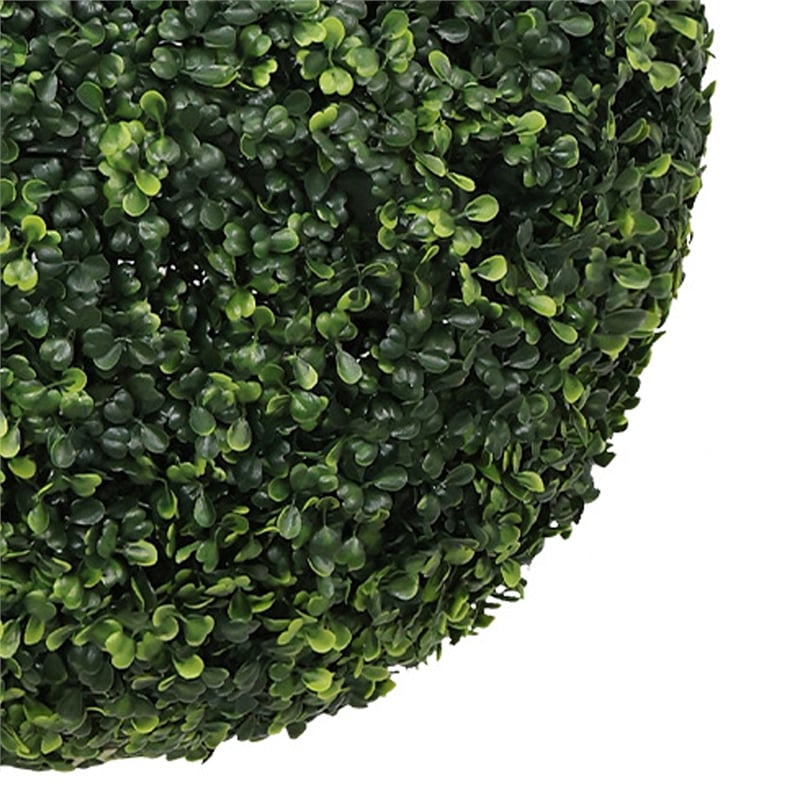 Sophie Faux Boxwood Topiary Balls- Set of 2- Green Poly Silk 19 Inch