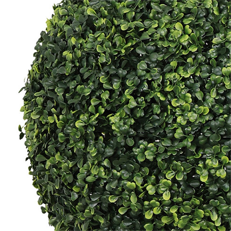 Sophie Faux Boxwood Topiary Balls- Set of 2- Green Poly Silk 19 Inch
