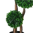 Farah Artificial 3 Ball Boxwood Topiary Tree- Lifelike Poly Silk 43 Inch