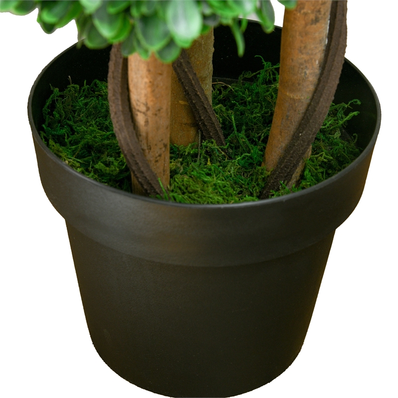 Farah Artificial 3 Ball Boxwood Topiary Tree- Lifelike Poly Silk 43 Inch
