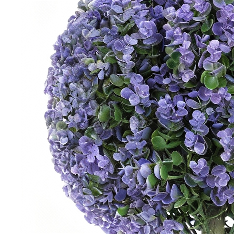 Dammy Eucalyptus 16 Inch Topiary Ball Plants- Set of 2- 22 Inch High
