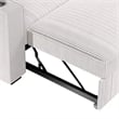 Revi Convertible Sofa w 2 Pillows- USB and Cupholders- Beige Corduroy