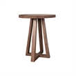 Mika Dining Pub Table- 30 Inch Round Top with Cross Base- Wheat Brown