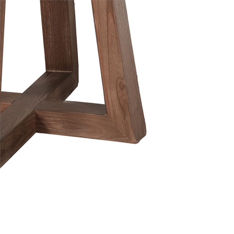 Mika Dining Pub Table- 30 Inch Round Top with Cross Base- Wheat Brown