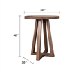 Mika Dining Pub Table- 30 Inch Round Top with Cross Base- Wheat Brown