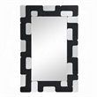 Kia Dresser Mirror- Block Design- Metallic Silver and Black Veneer 32x47
