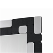 Kia Dresser Mirror- Block Design- Metallic Silver and Black Veneer 32x47