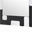 Kia Dresser Mirror- Block Design- Metallic Silver and Black Veneer 32x47