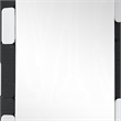 Kia Dresser Mirror- Block Design- Metallic Silver and Black Veneer 32x47