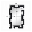Kia Dresser Mirror- Block Design- Metallic Silver and Black Veneer 32x47