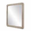 Dery Vanity Dresser Mirror- Ridged Wood Frame- Light Oak Brown- 42x48