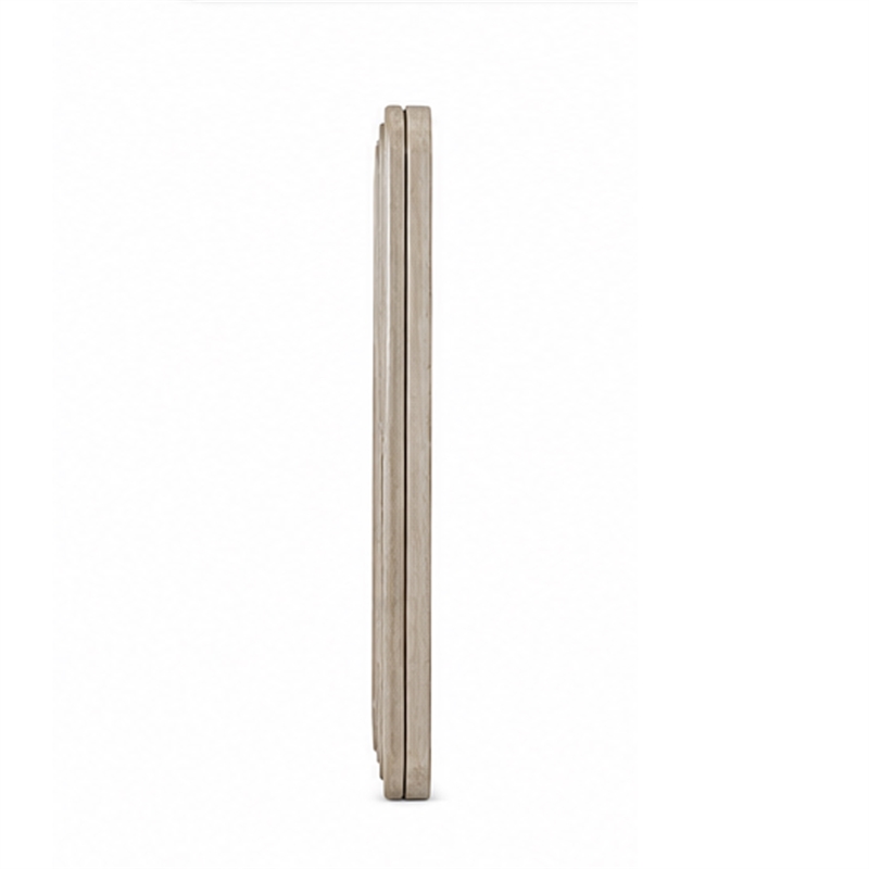 Dery Vanity Dresser Mirror- Ridged Wood Frame- Light Oak Brown- 42x48