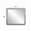 Dery Vanity Dresser Mirror- Ridged Wood Frame- Light Oak Brown- 42x48