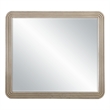 Dery Vanity Dresser Mirror- Ridged Wood Frame- Light Oak Brown- 42x48