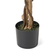 Karen Artificial Ficus Tree w Twisted Trunk- Green Poly Silk-Iron 59 Inch