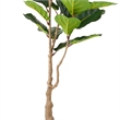 Axel Faux Fiddle Leaf Fig Tree- Iron Frame- Green Poly Silk 59 Inch